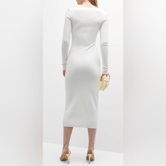 Zeynep Arcay NWT Twist Front Midi Dress in White - Picture 9 of 14